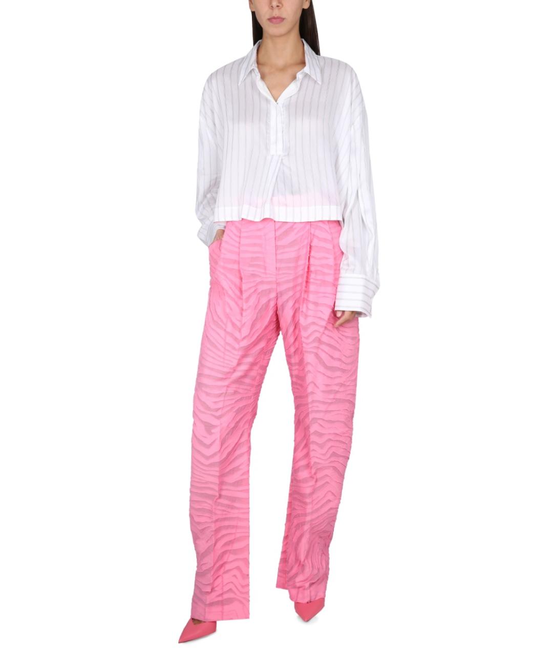 THE ATTICO Белая полиэстеровая рубашка, фото 3