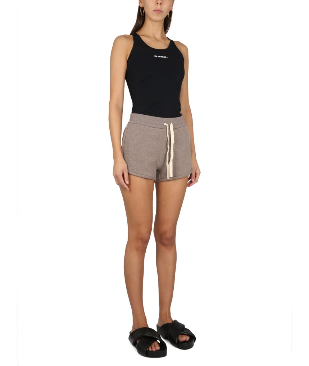 JIL SANDER Бежевые хлопковые шорты, фото 3