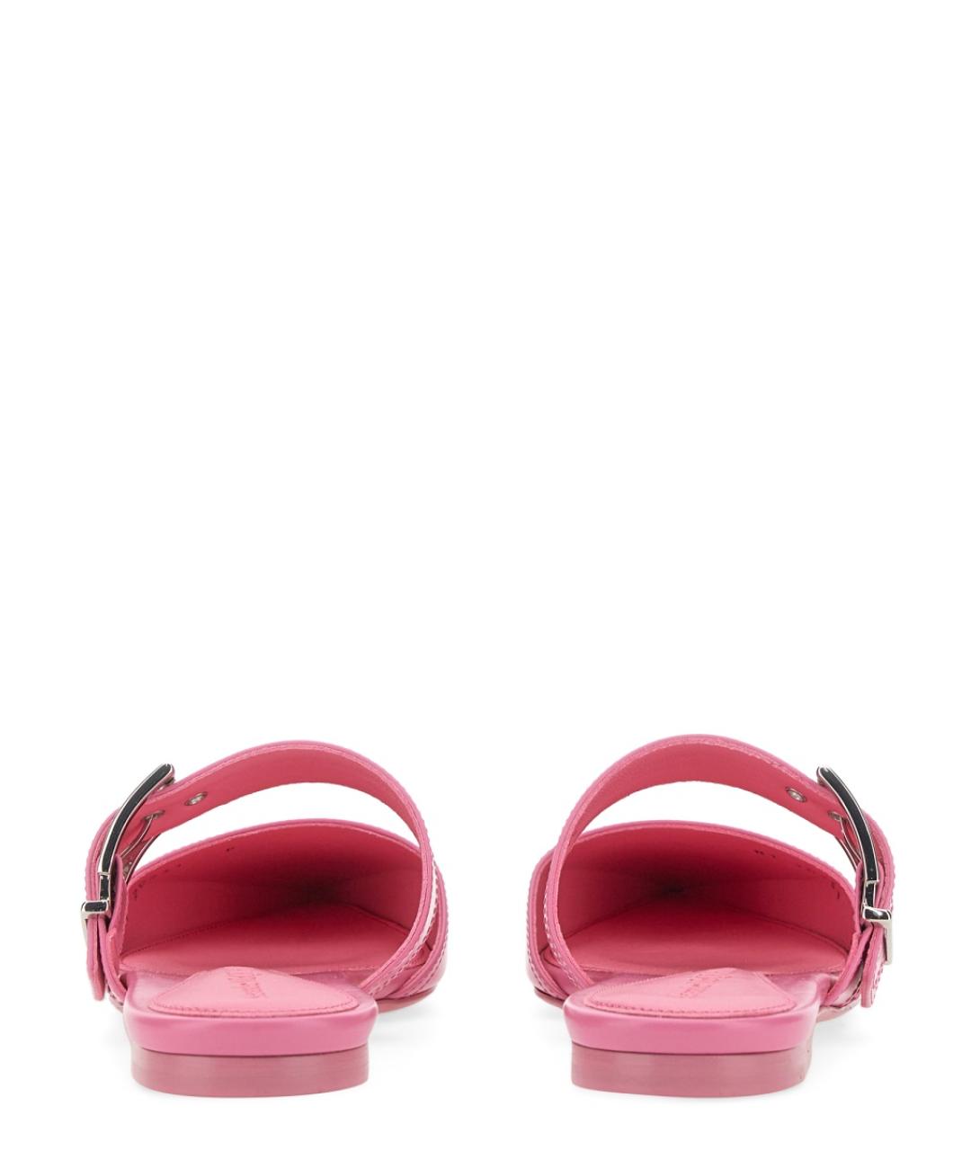 ALEXANDER MCQUEEN Розовые кожаные балетки, фото 3