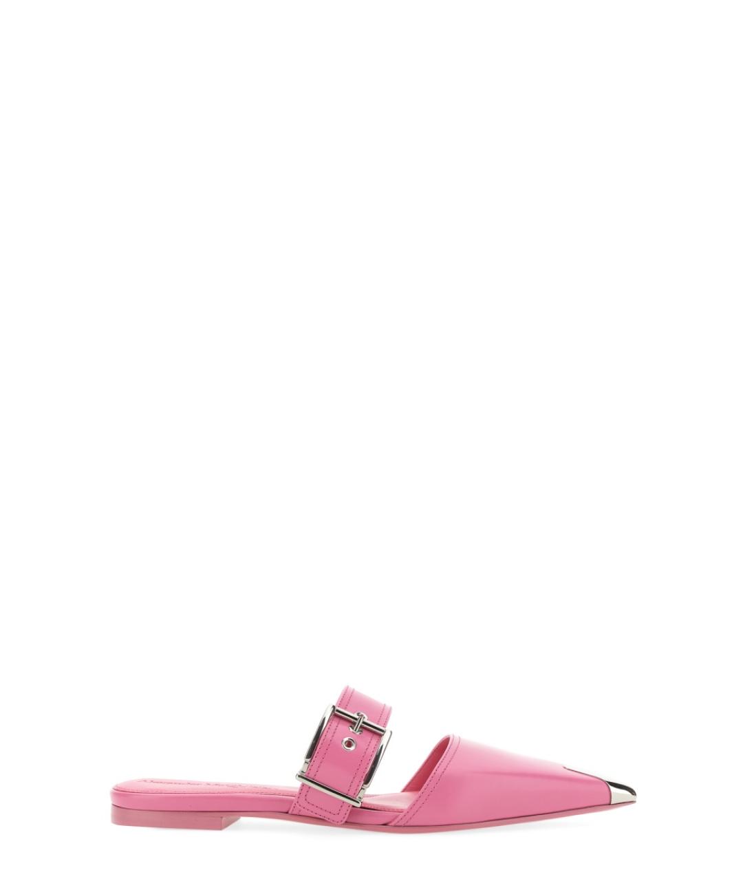 ALEXANDER MCQUEEN Розовые кожаные балетки, фото 1