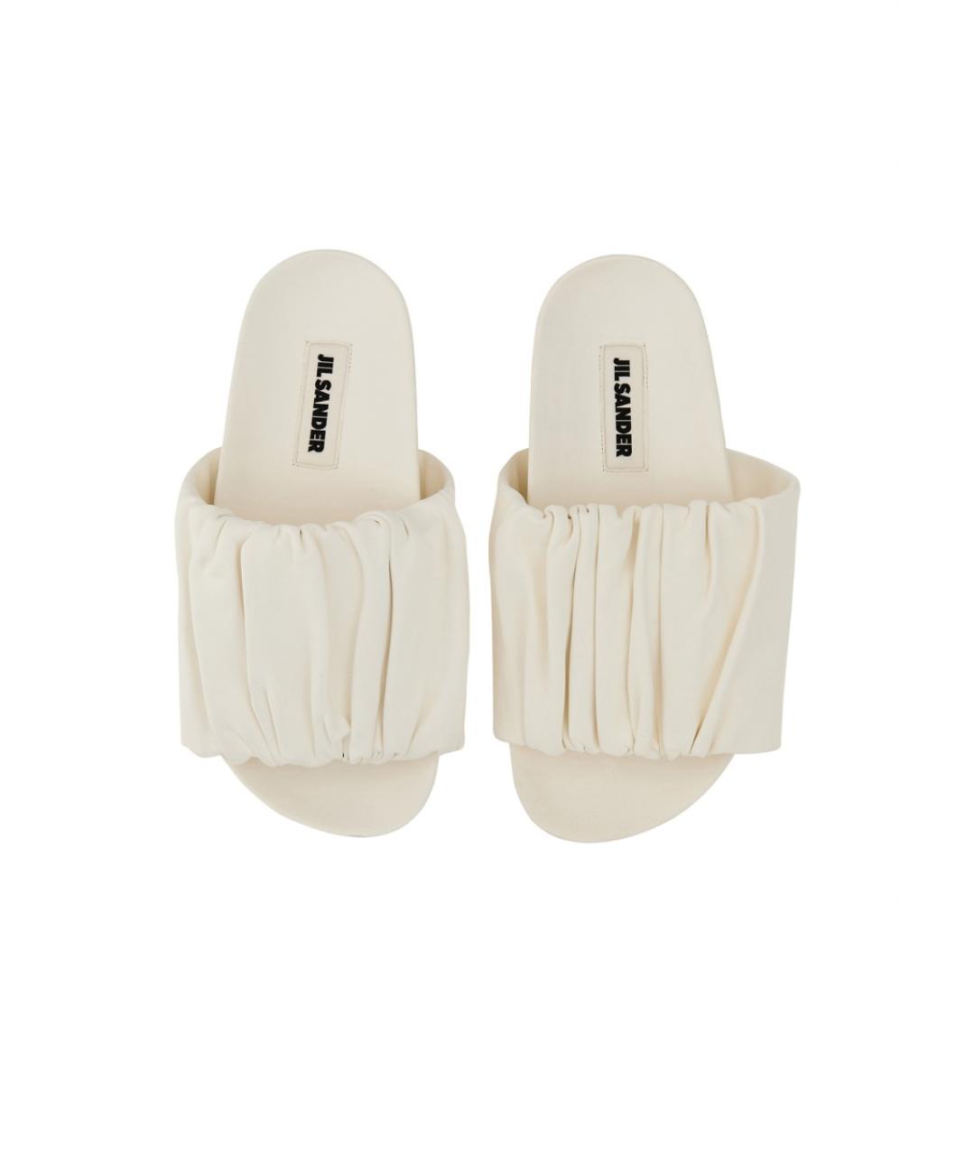 JIL SANDER Белые шлепанцы, фото 2