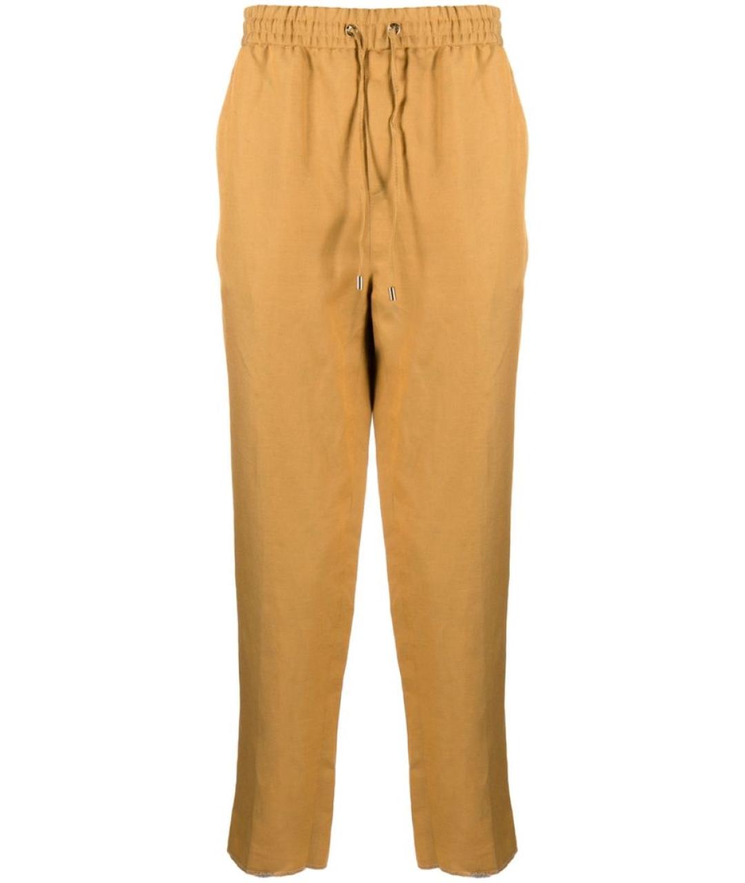ETRO Желтые хлопковые повседневные брюки, фото 1