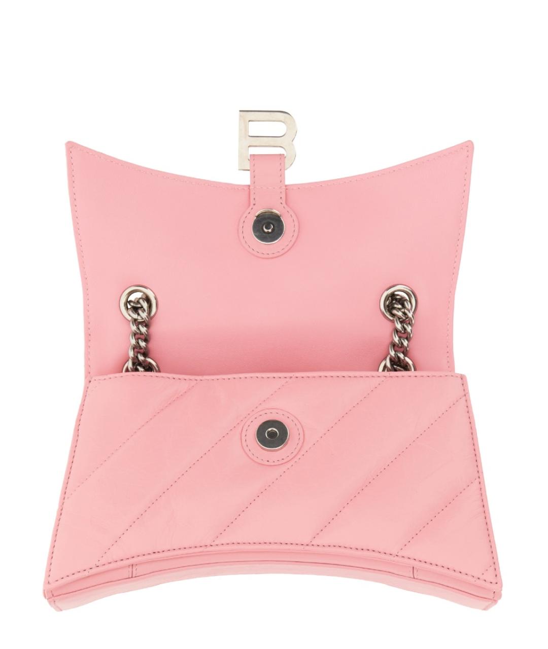 BALENCIAGA Розовая кожаная сумка через плечо, фото 4