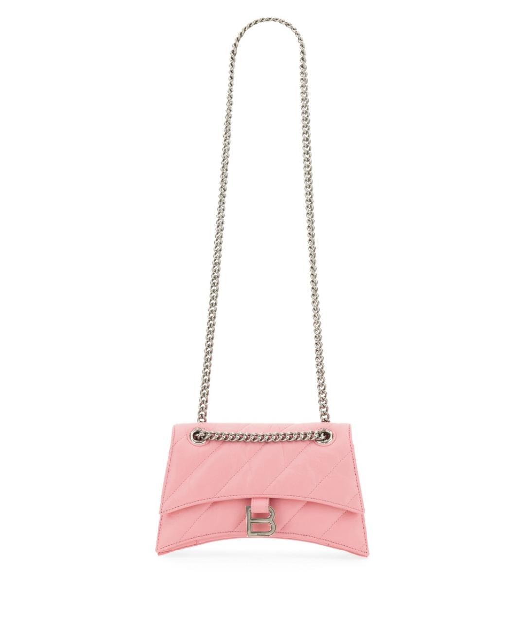 BALENCIAGA Розовая кожаная сумка через плечо, фото 3