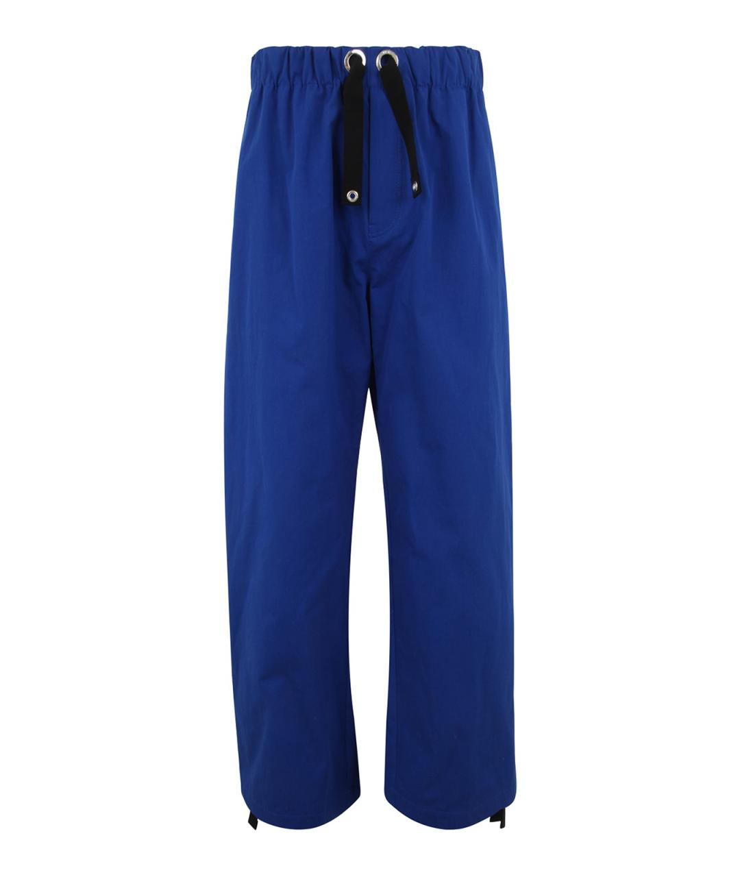 VERSACE Синие хлопковые повседневные брюки, фото 1