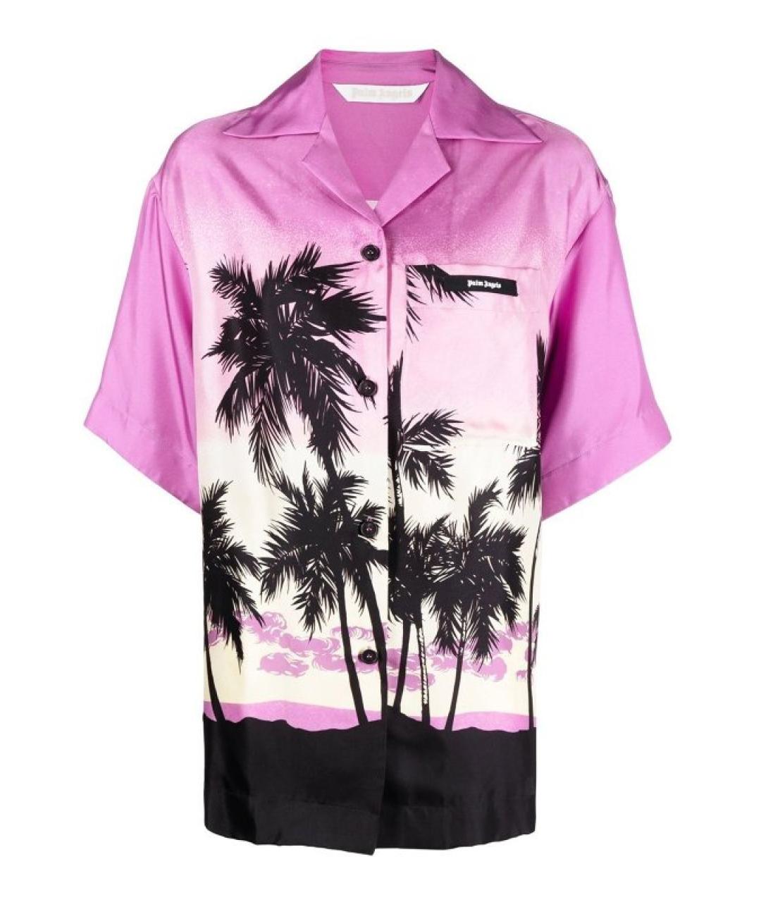 PALM ANGELS Фиолетовая полиэстеровая рубашка, фото 1