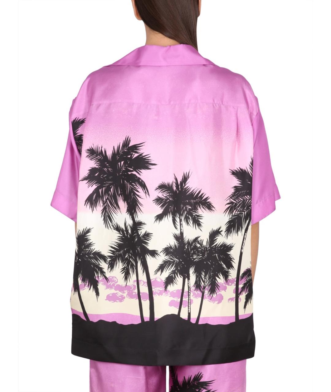 PALM ANGELS Фиолетовая полиэстеровая рубашка, фото 4