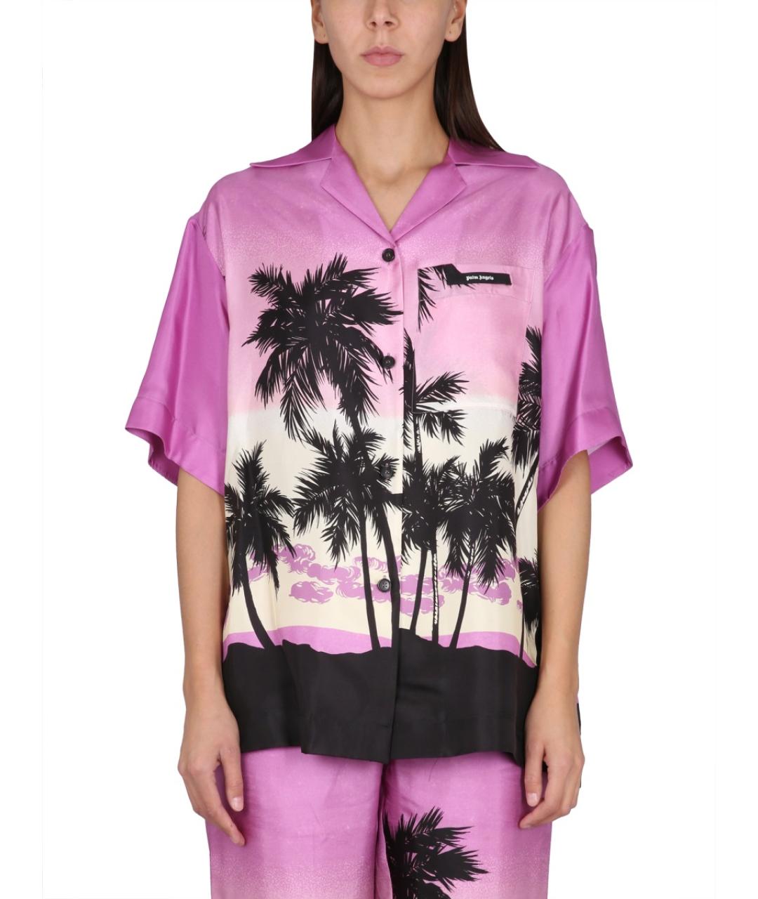 PALM ANGELS Фиолетовая полиэстеровая рубашка, фото 2