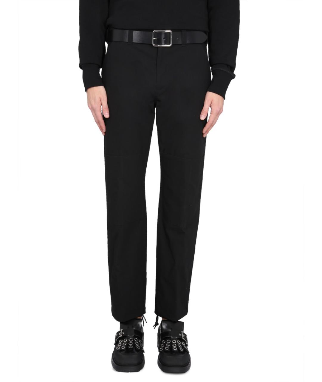 ALEXANDER MCQUEEN Черные хлопковые повседневные брюки, фото 5