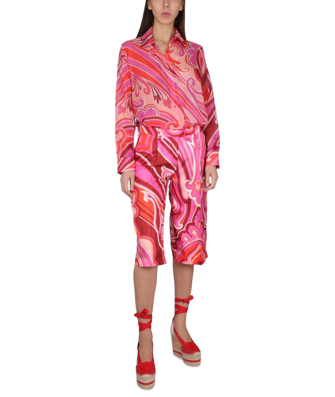 ETRO Фуксия хлопковые шорты, фото 3