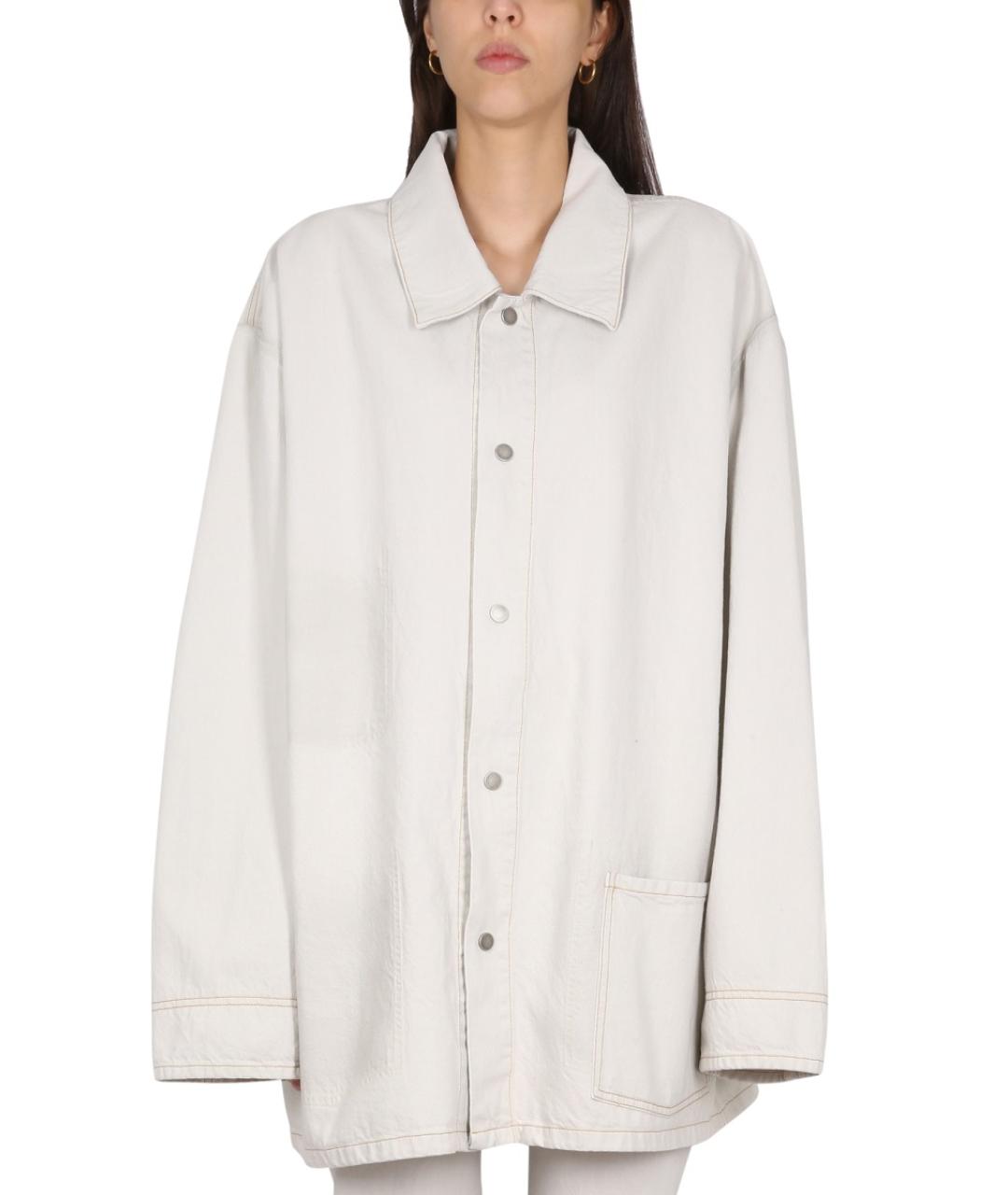 MAISON MARGIELA Белая хлопковая куртка, фото 2