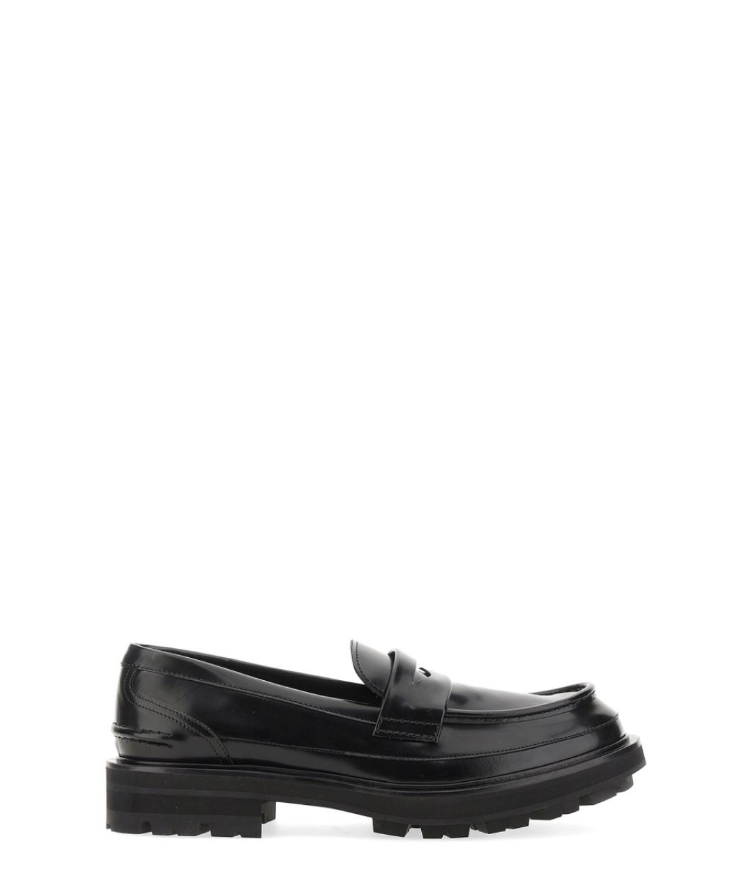 ALEXANDER MCQUEEN Черные кожаные лоферы, фото 1