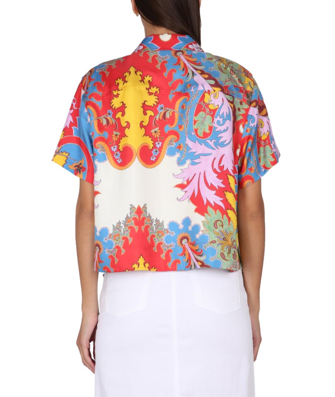 ETRO Красная вискозная рубашка, фото 4