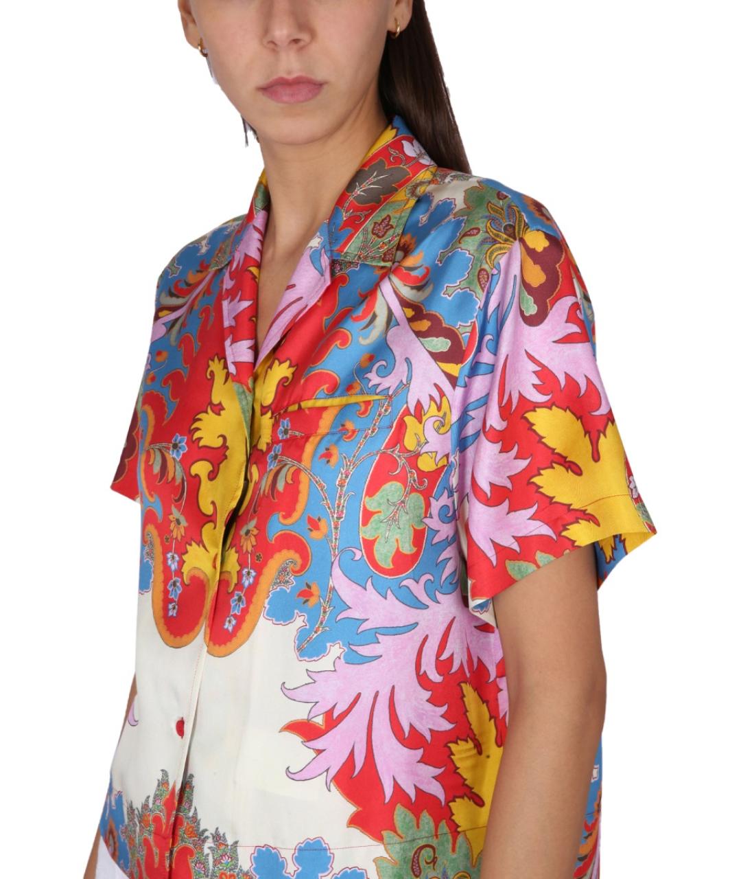 ETRO Красная вискозная рубашка, фото 5