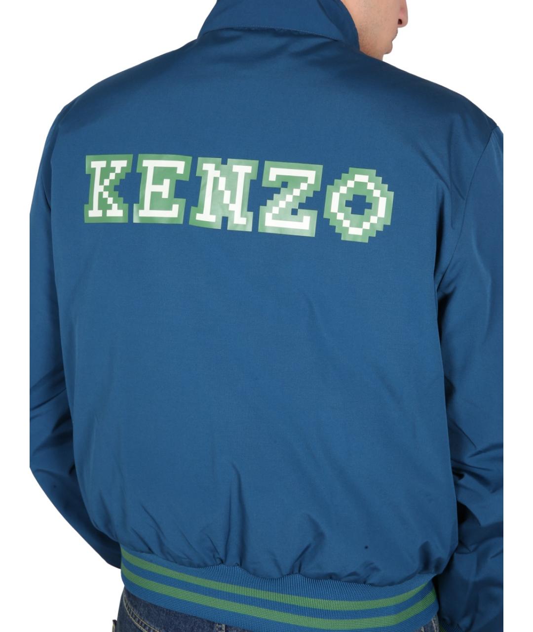 KENZO Синяя полиамидовая куртка, фото 5