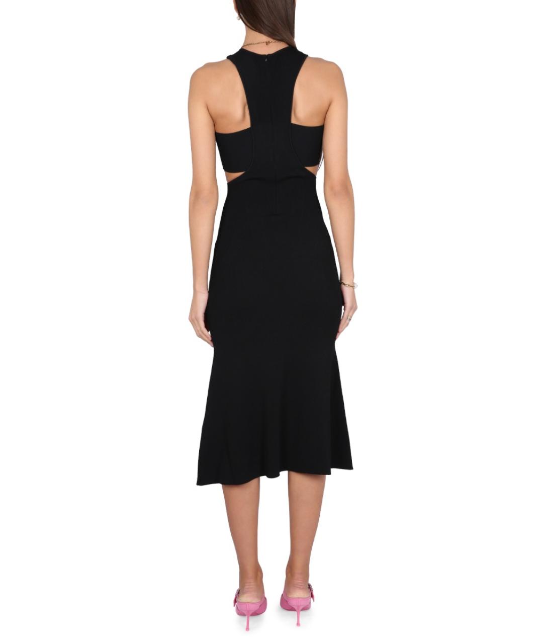 ALEXANDER MCQUEEN Черное вискозное повседневное платье, фото 4