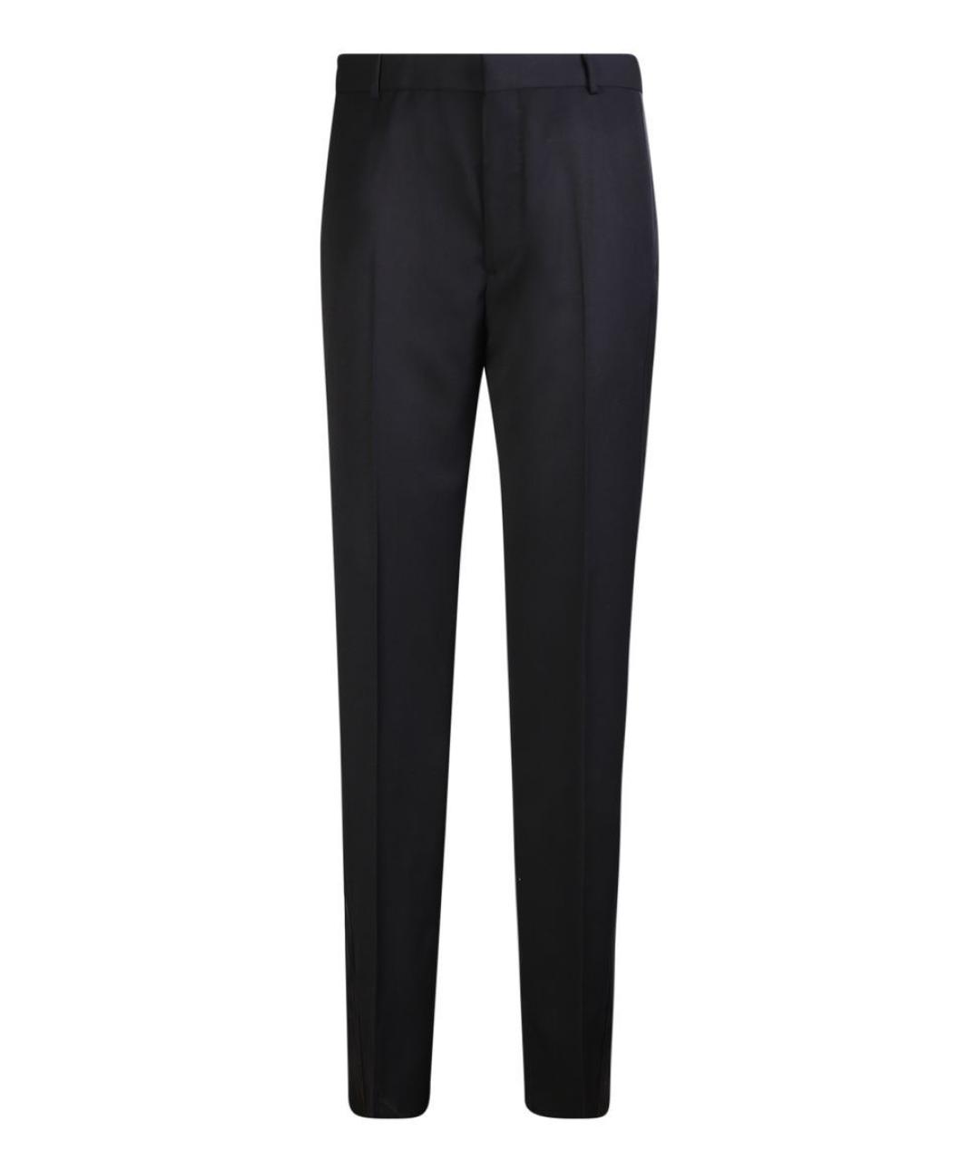 ALEXANDER MCQUEEN Черные шерстяные повседневные брюки, фото 1