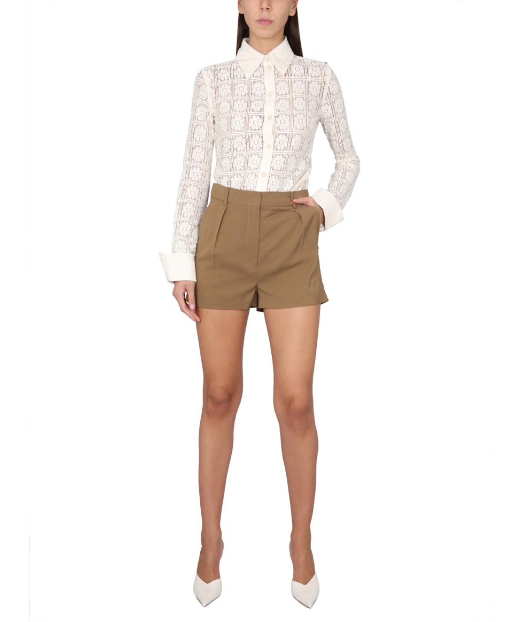 MAX MARA Бежевая хлопковая рубашка, фото 3