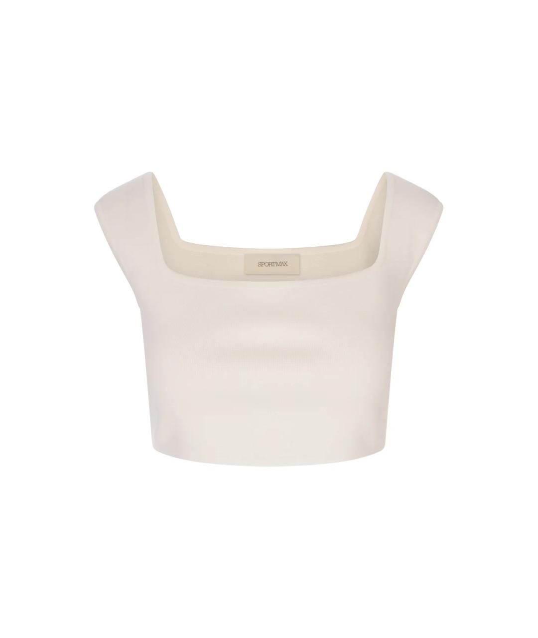 MAX MARA Белая хлопковая блузы, фото 1