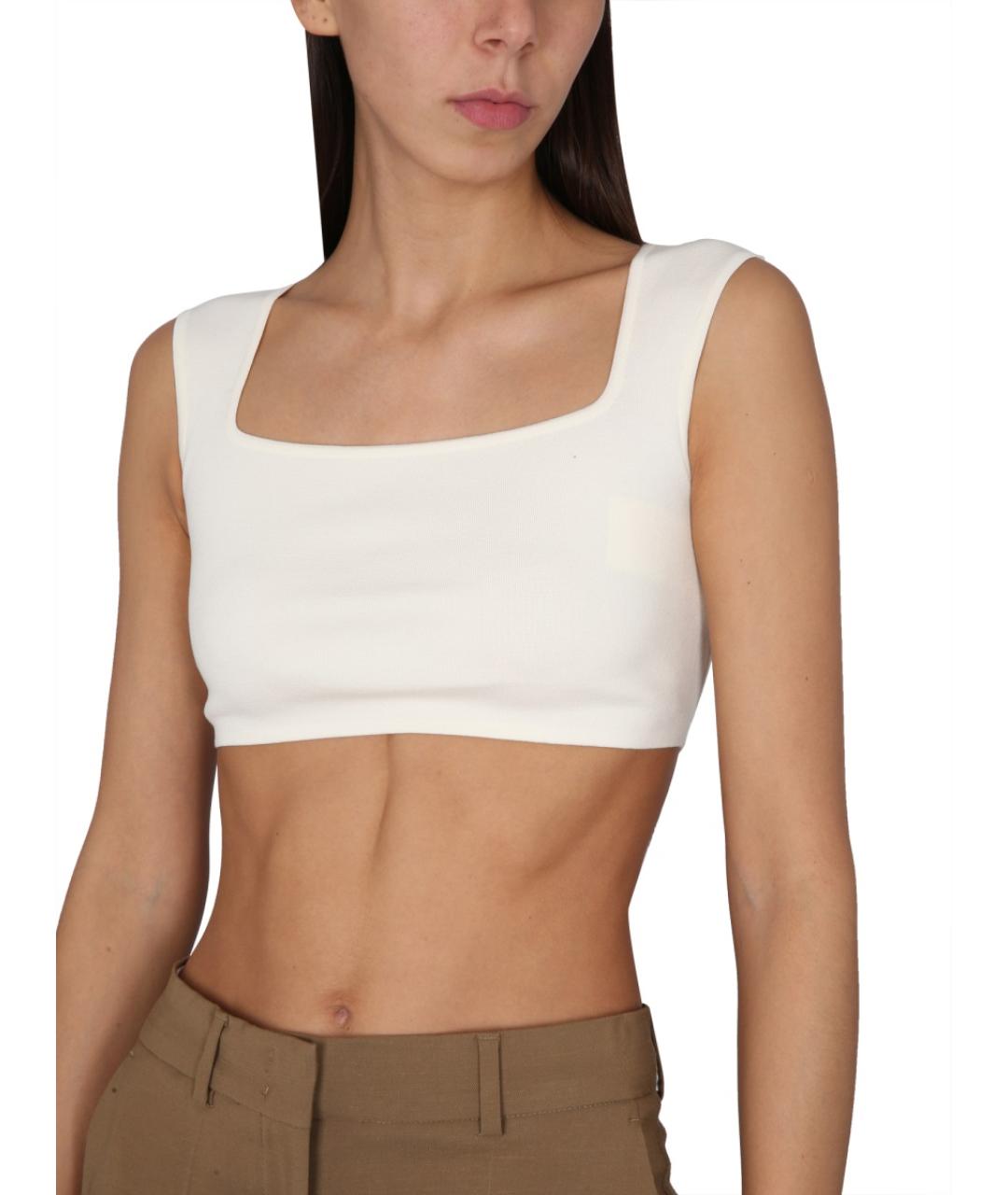 MAX MARA Белая хлопковая блузы, фото 5