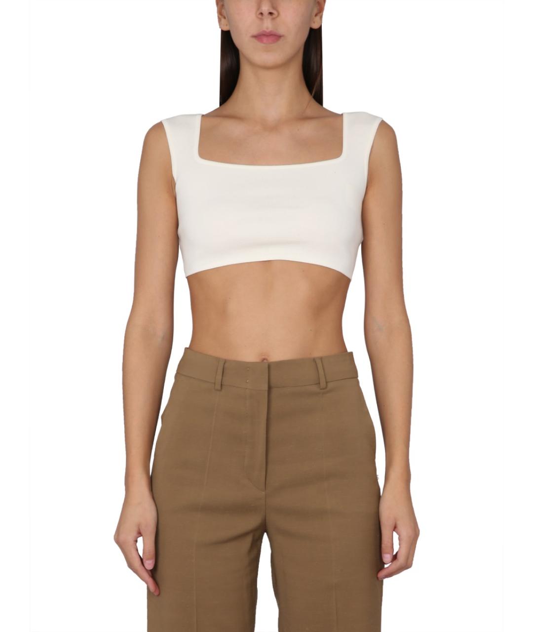 MAX MARA Белая хлопковая блузы, фото 2