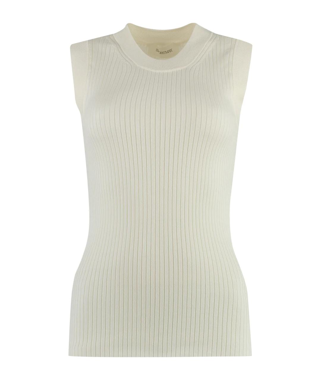 MAX MARA Белая хлопковая блузы, фото 1