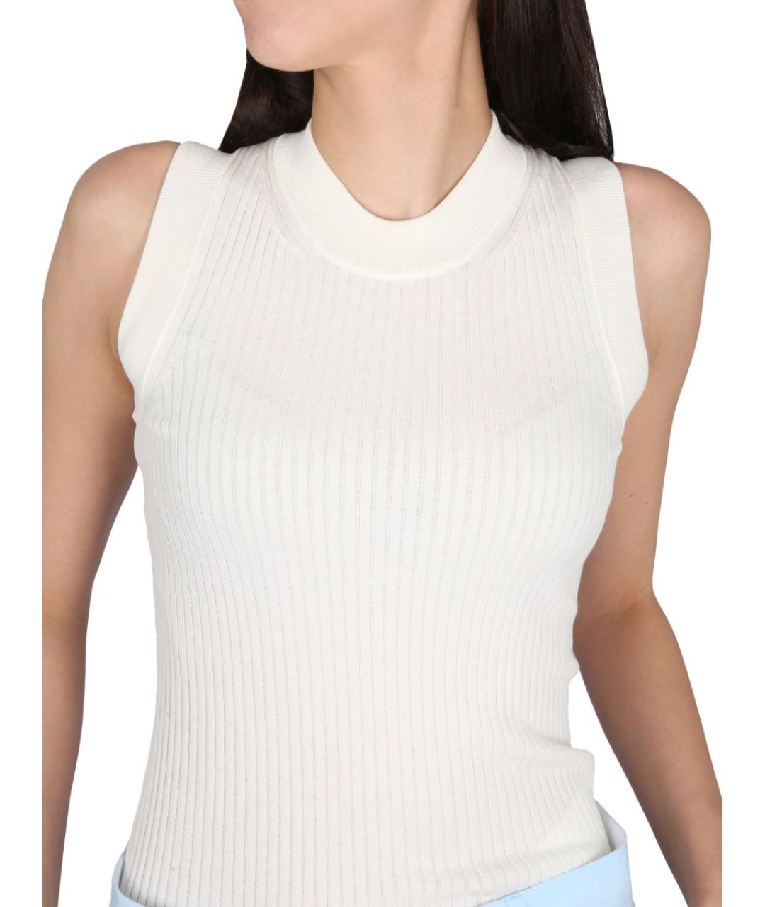 MAX MARA Белая хлопковая блузы, фото 5