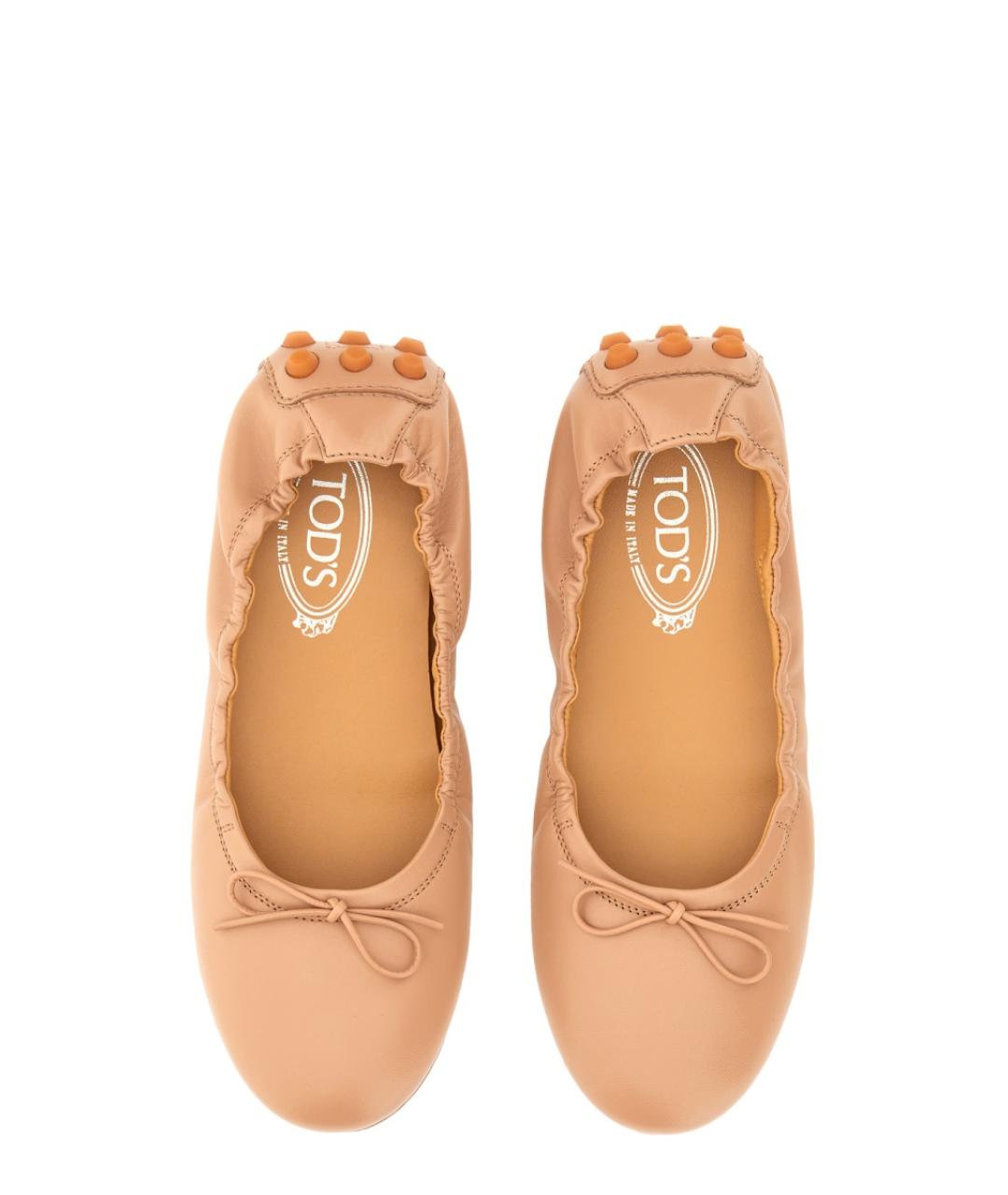 TOD'S Розовые кожаные балетки, фото 2