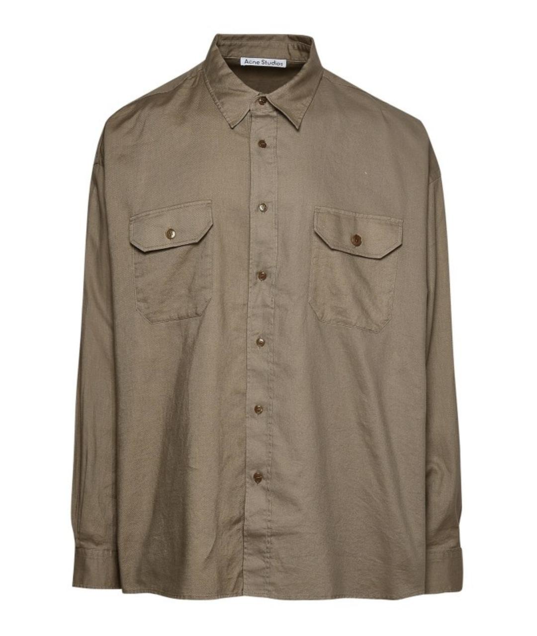 ACNE STUDIOS Бежевая хлопковая кэжуал рубашка, фото 1
