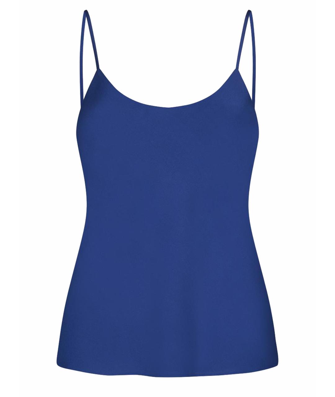 MAX MARA Синяя шелковая блузы, фото 1