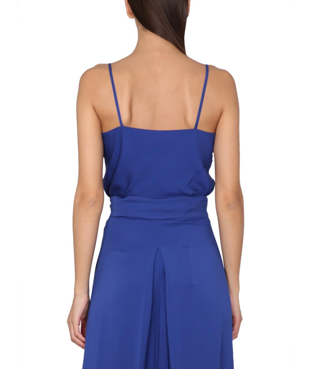 MAX MARA Синяя шелковая блузы, фото 4