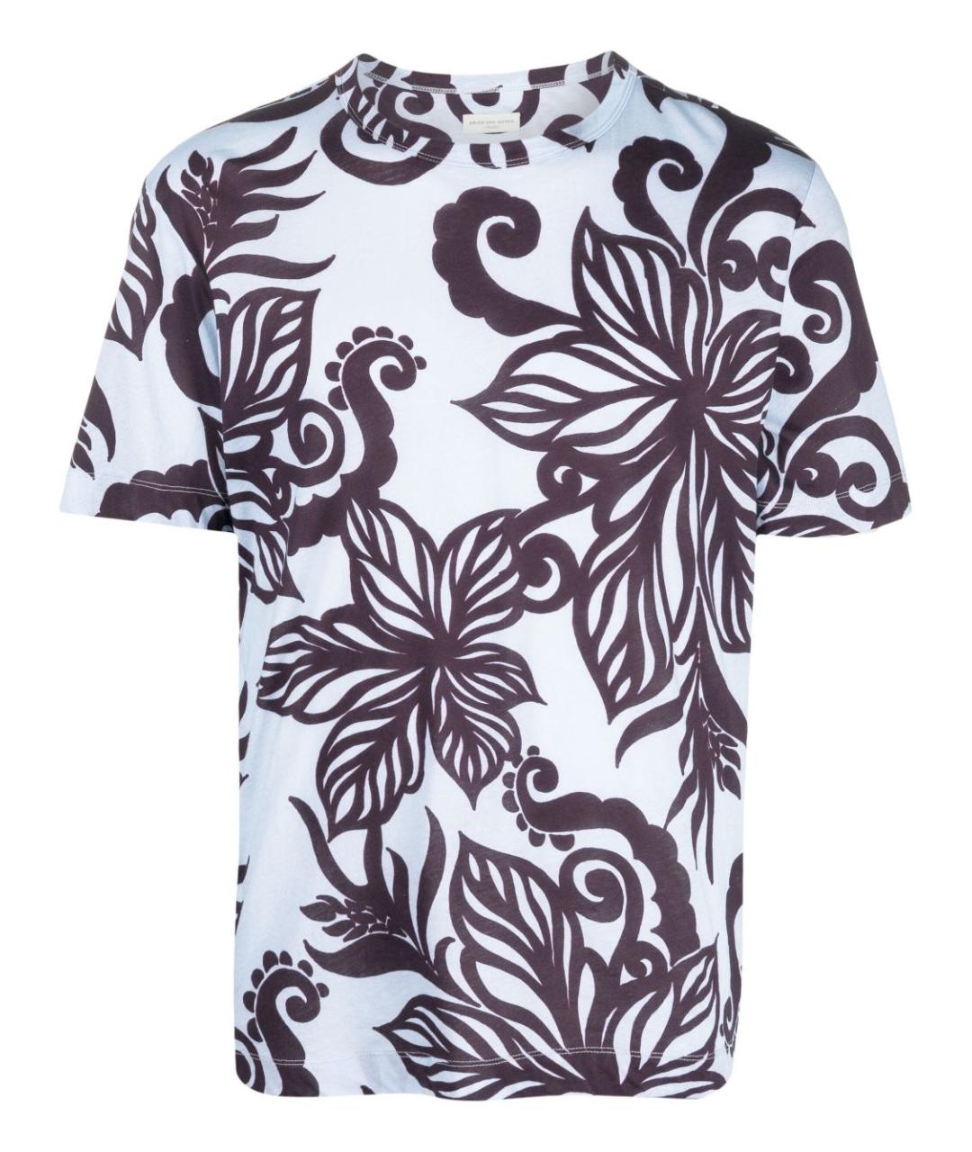 DRIES VAN NOTEN Голубая хлопковая футболка, фото 1