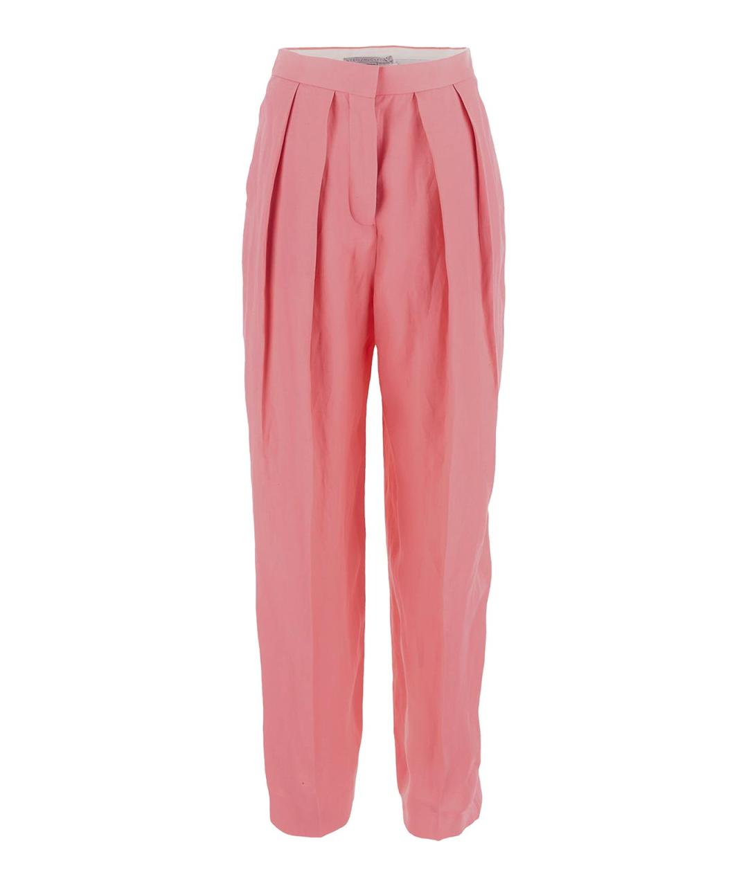 STELLA MCCARTNEY Розовые вискозные прямые брюки, фото 1
