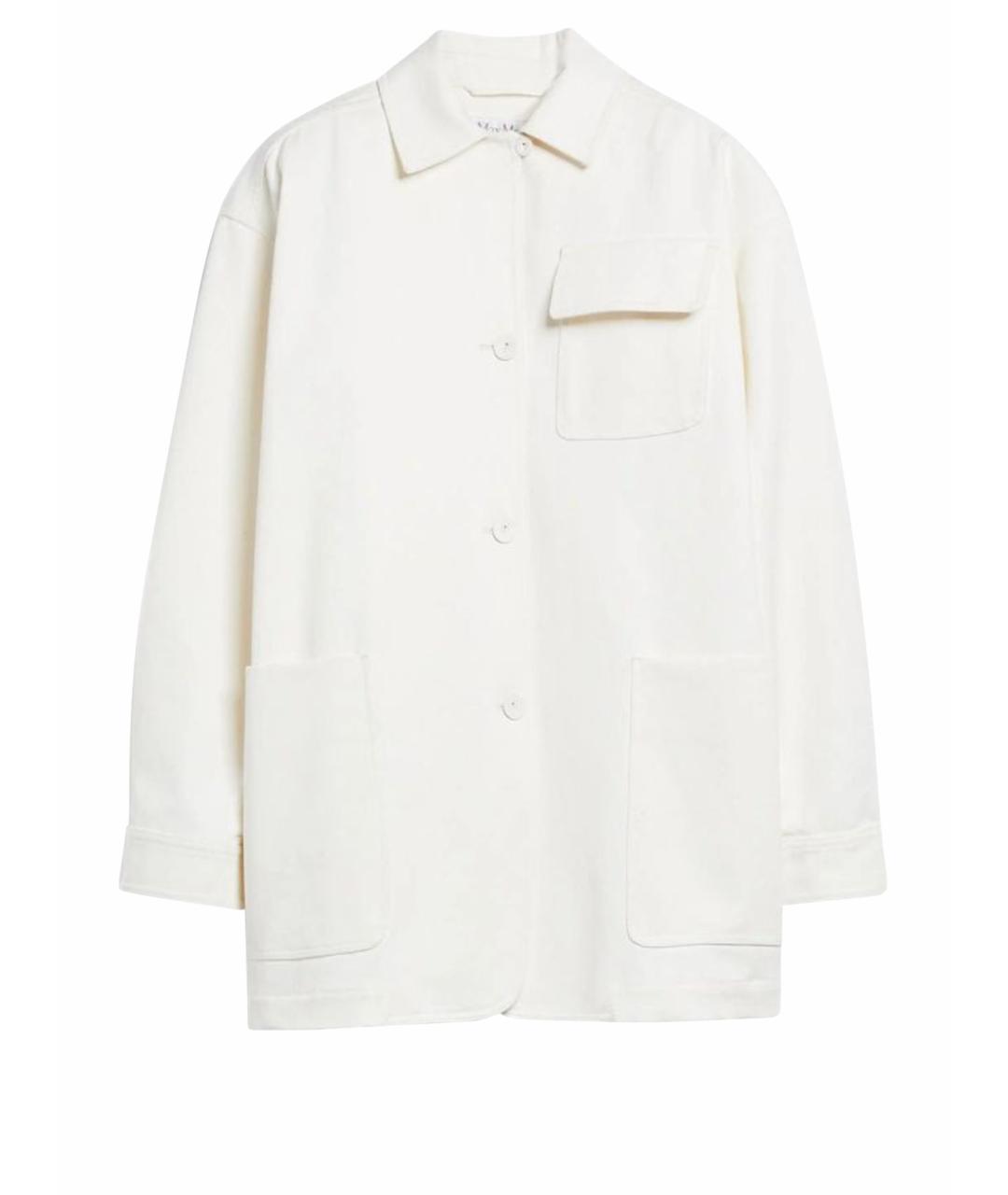 MAX MARA Белая хлопковая куртка, фото 1