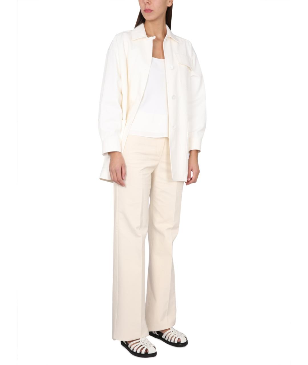 MAX MARA Белая хлопковая куртка, фото 3