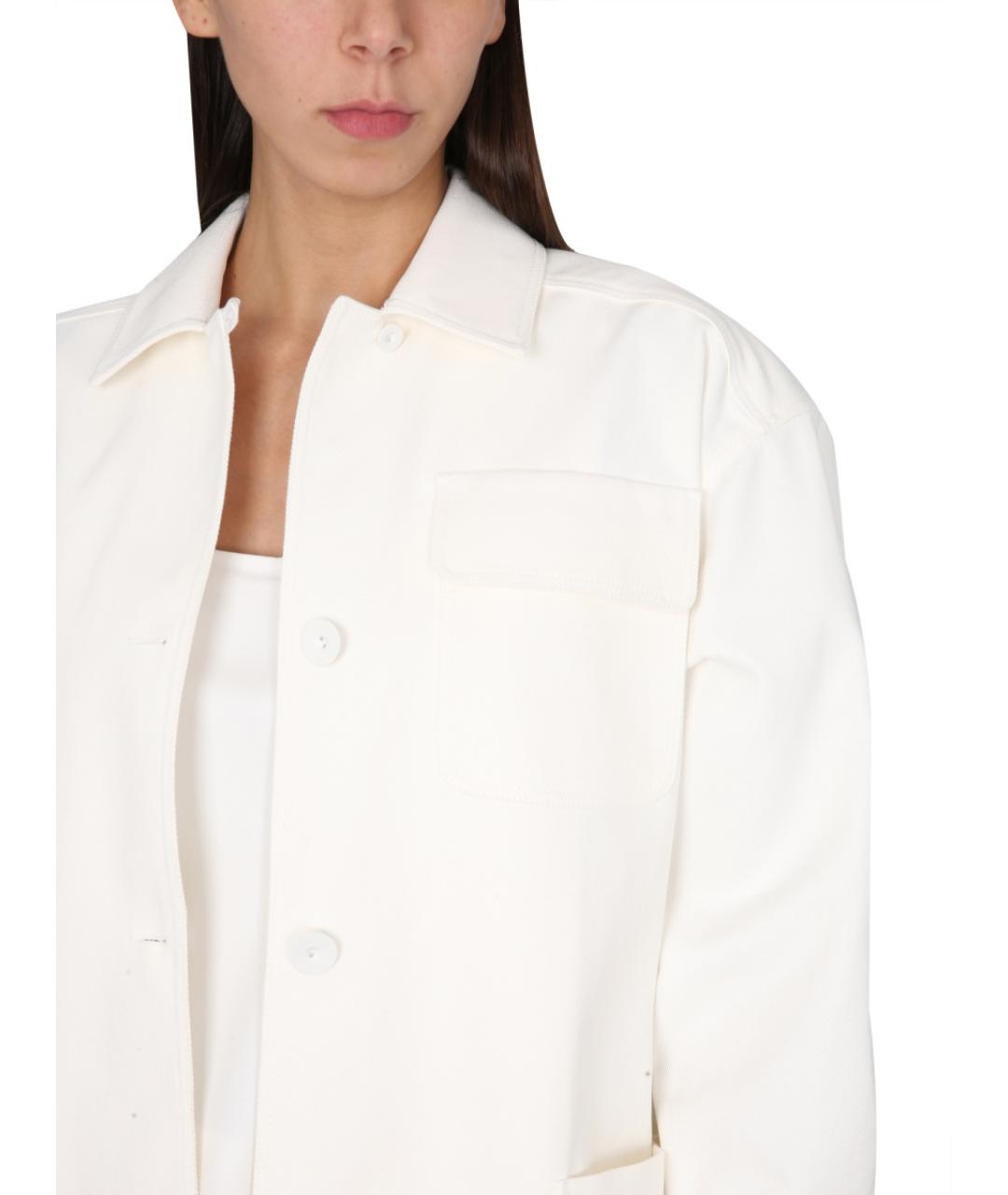 MAX MARA Белая хлопковая куртка, фото 5