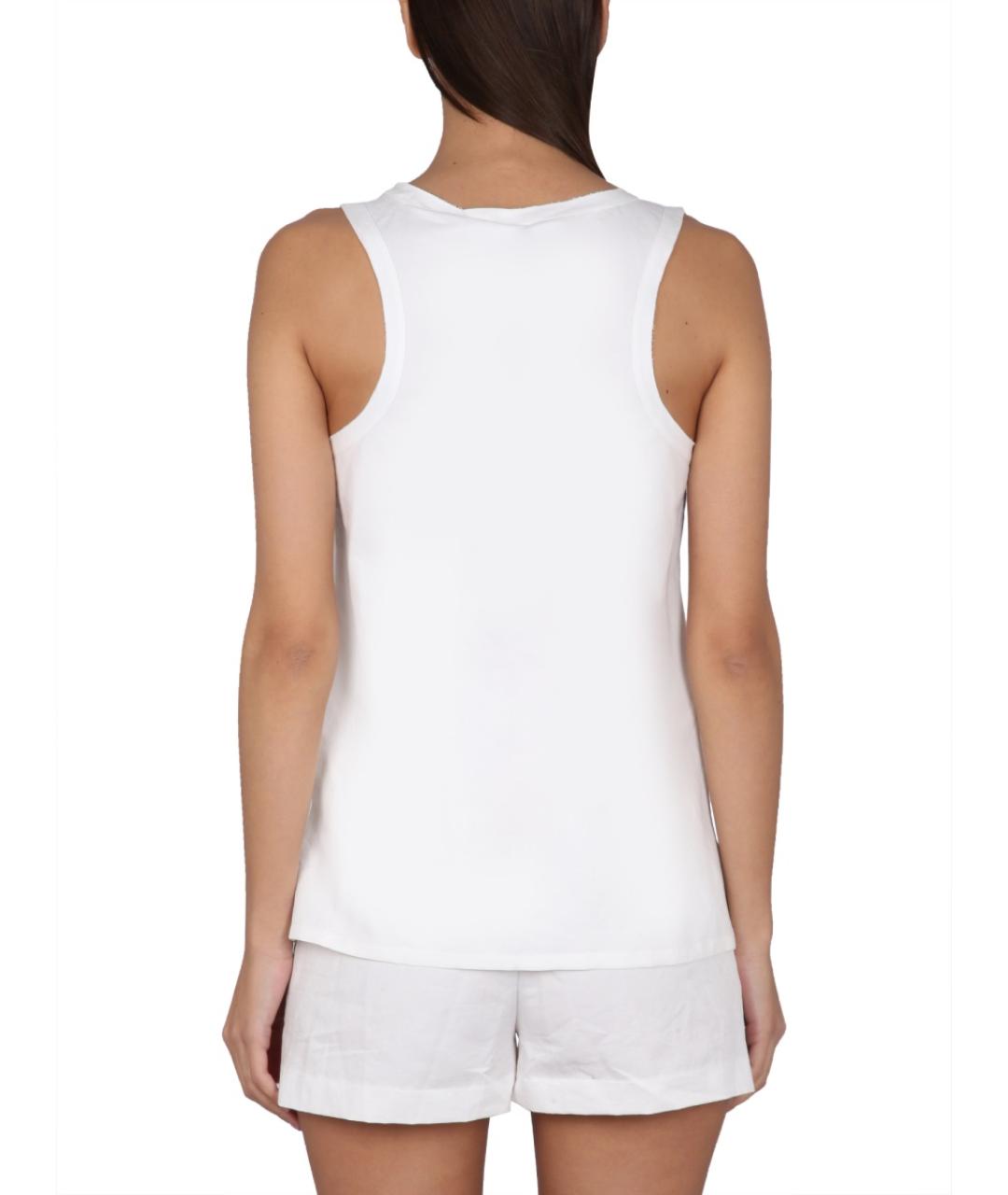 MAX MARA Белая хлопковая блузы, фото 4