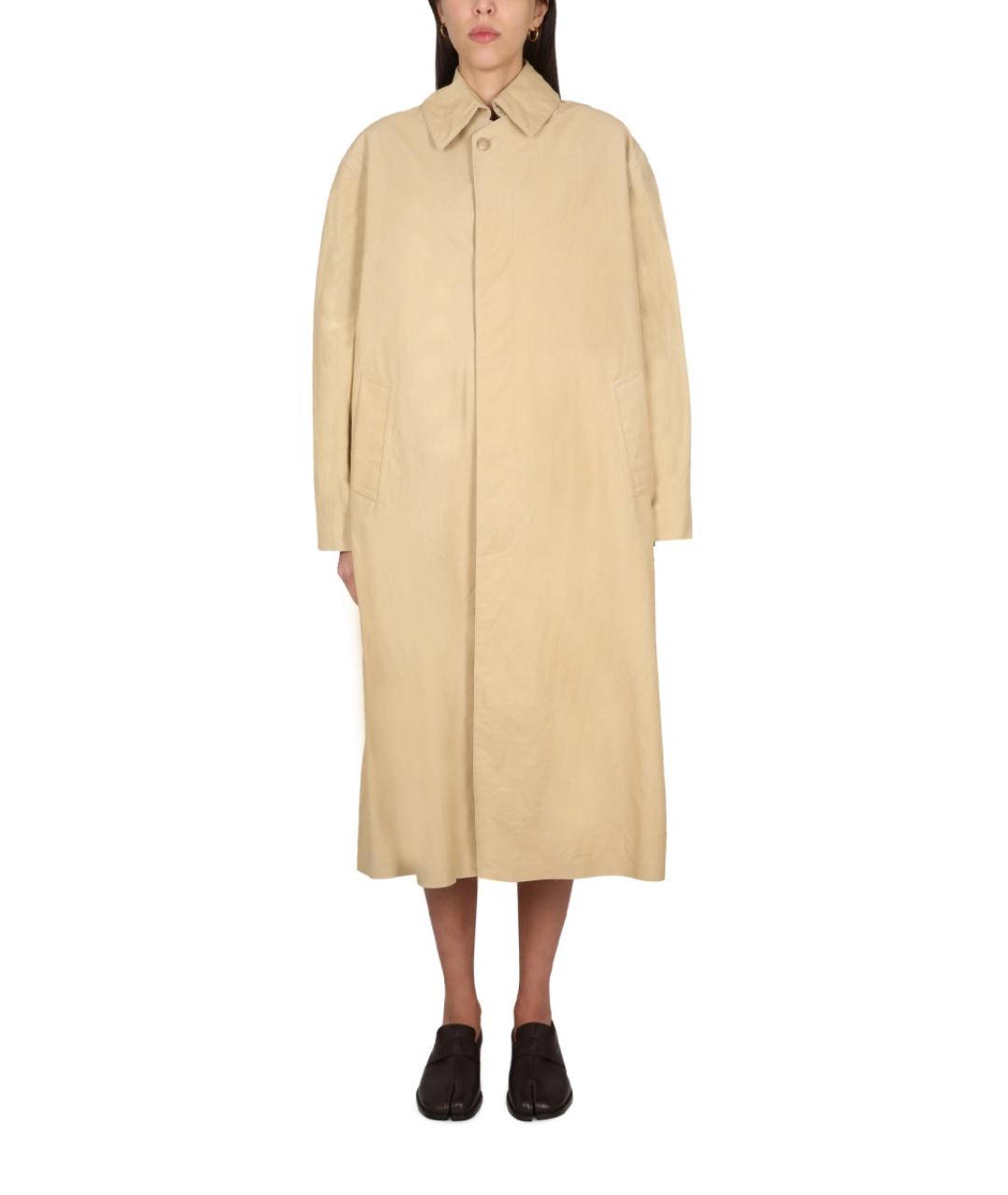 MAISON MARGIELA Бежевый хлопковый тренч/плащ, фото 2
