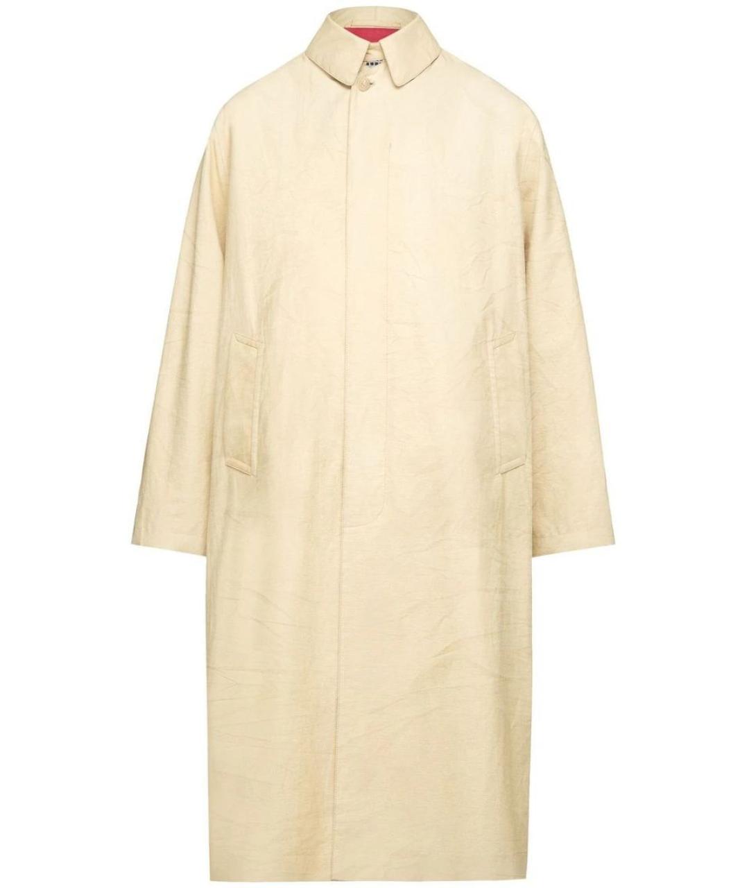 MAISON MARGIELA Бежевый хлопковый тренч/плащ, фото 1