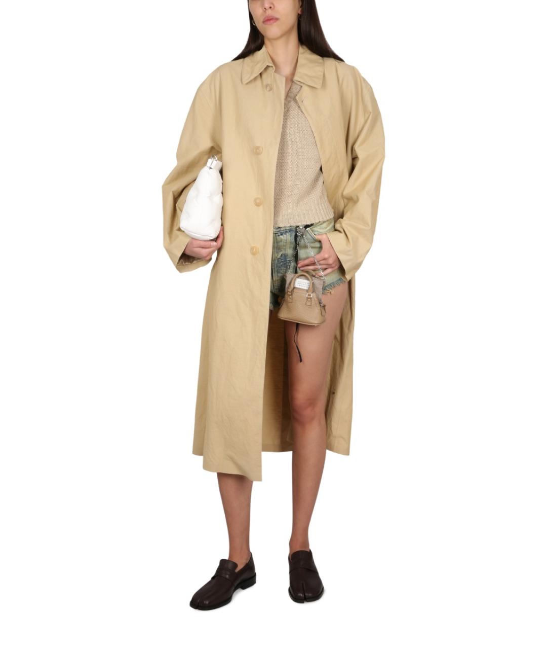 MAISON MARGIELA Бежевый хлопковый тренч/плащ, фото 3
