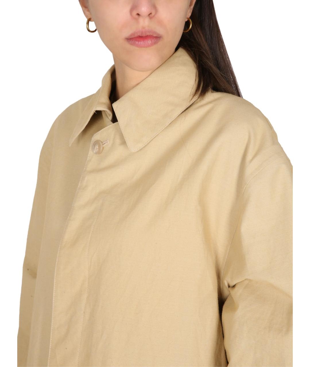 MAISON MARGIELA Бежевый хлопковый тренч/плащ, фото 5