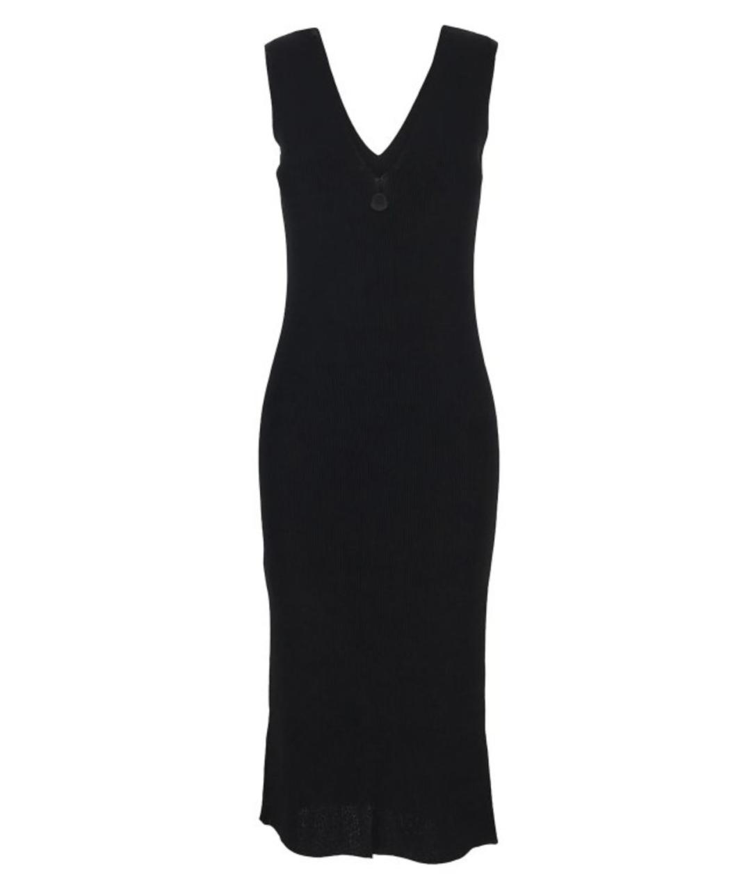 MONCLER Черное вискозное повседневное платье, фото 1