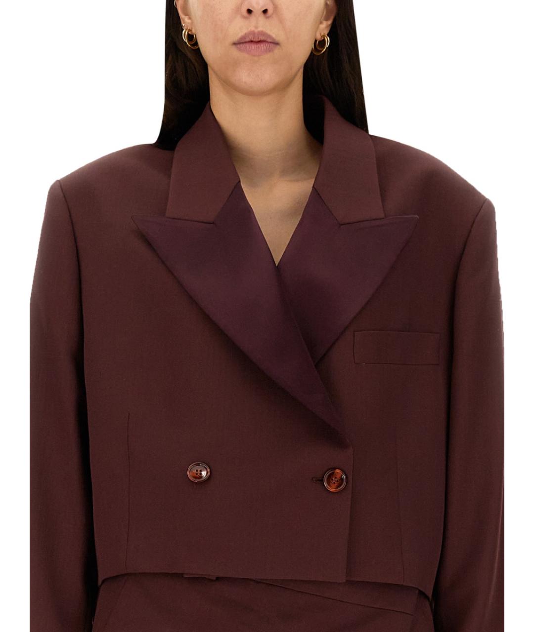 ACNE STUDIOS Бордовый полиэстеровый жакет/пиджак, фото 5
