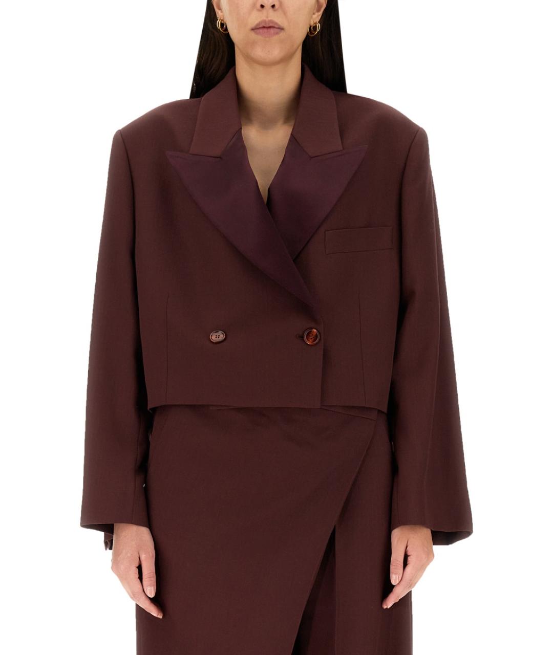 ACNE STUDIOS Бордовый полиэстеровый жакет/пиджак, фото 2