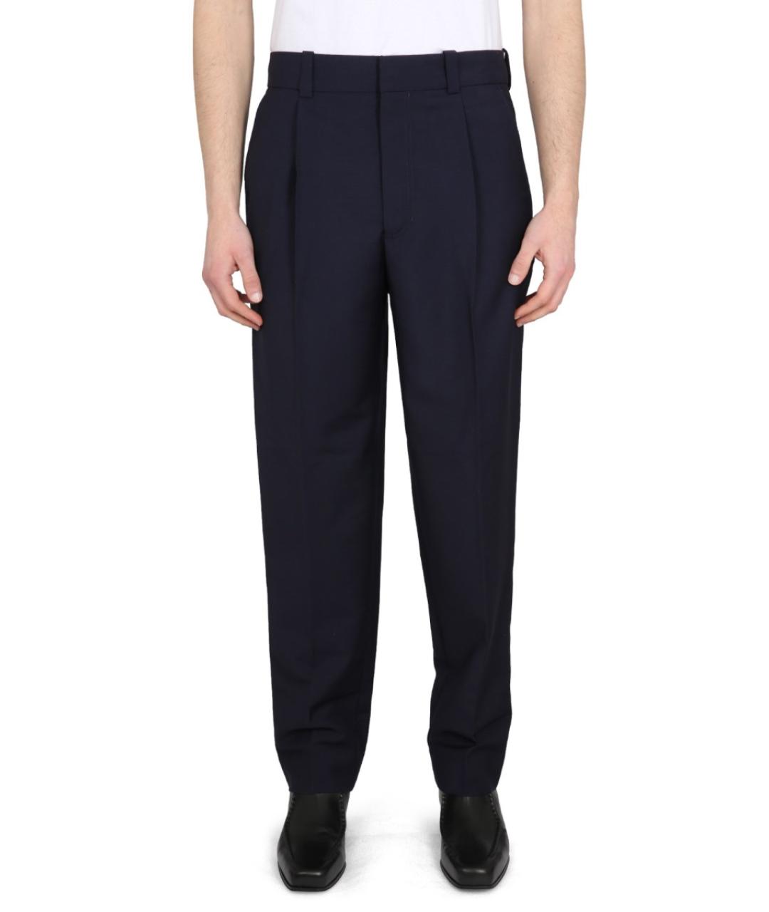 ACNE STUDIOS Синие шерстяные повседневные брюки, фото 2