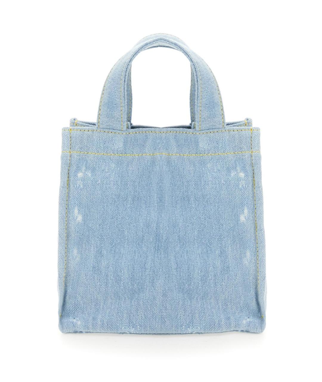 ACNE STUDIOS Голубая хлопковая сумка тоут, фото 4