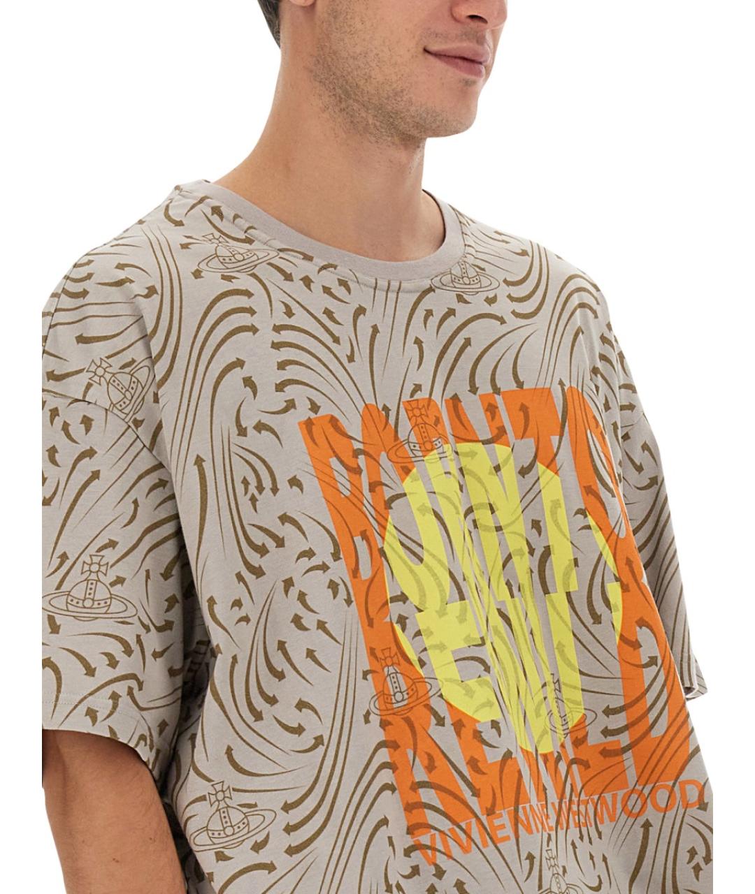 VIVIENNE WESTWOOD Серая хлопковая футболка, фото 5