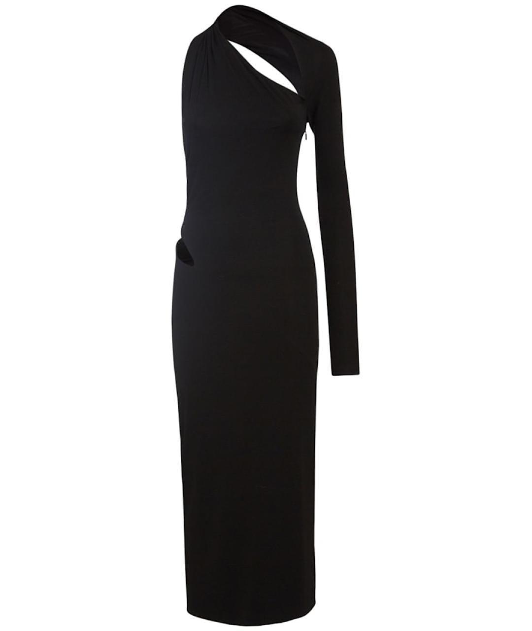 VERSACE Черное вискозное повседневное платье, фото 1