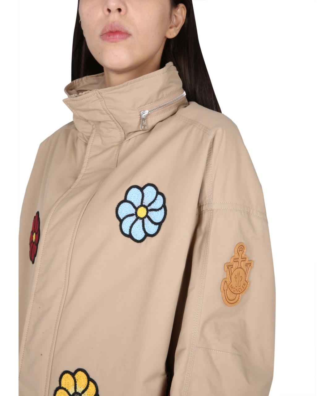 MONCLER Бежевая полиамидовая куртка, фото 6