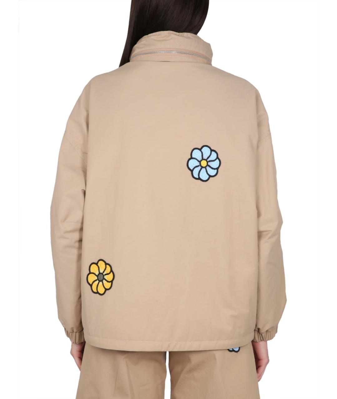 MONCLER Бежевая полиамидовая куртка, фото 5